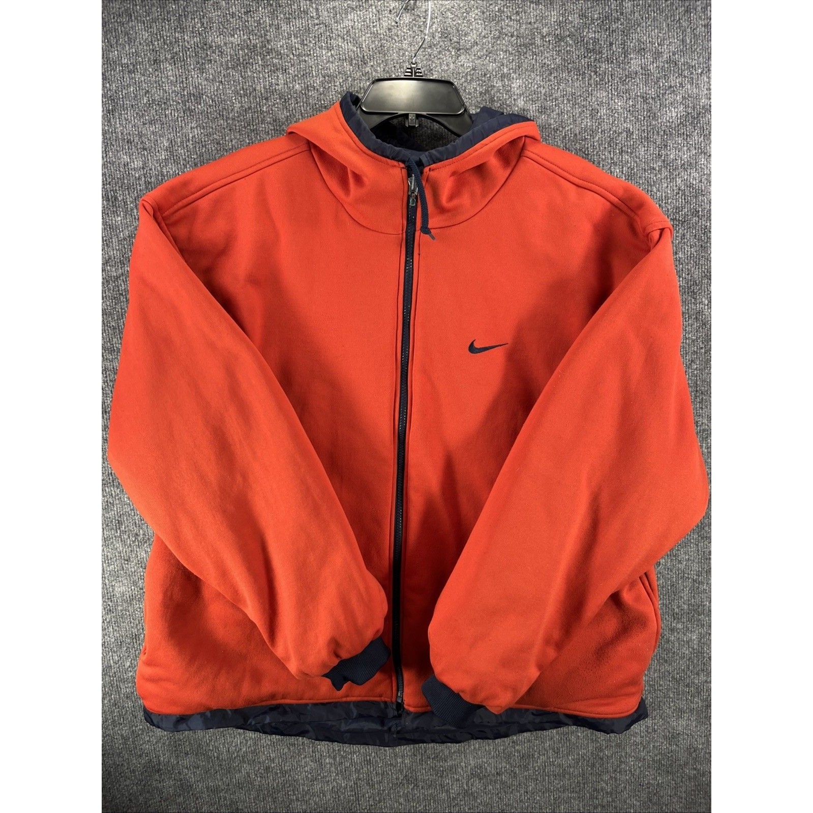Vintage Nike Rn56323 Reversible Jacket Full Zip Mens Large Lazer Red/Navy
